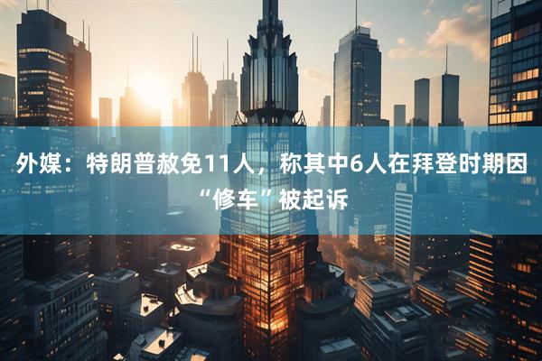 外媒：特朗普赦免11人，称其中6人在拜登时期因“修车”被起诉