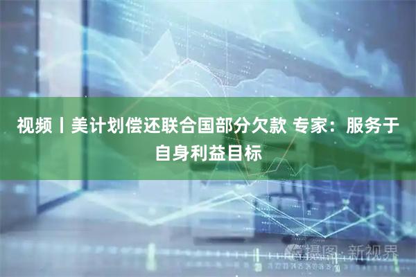 视频丨美计划偿还联合国部分欠款 专家：服务于自身利益目标